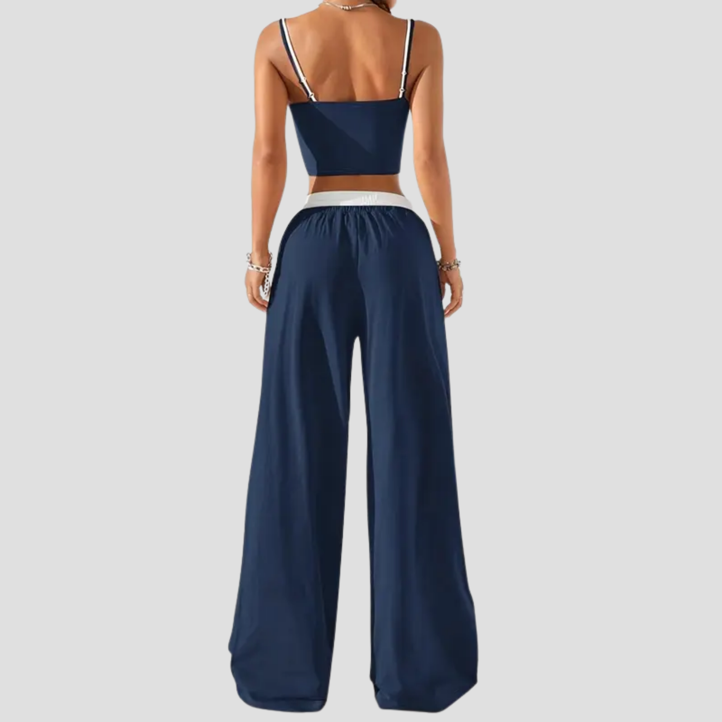 Velluna Colorblock Cami Set