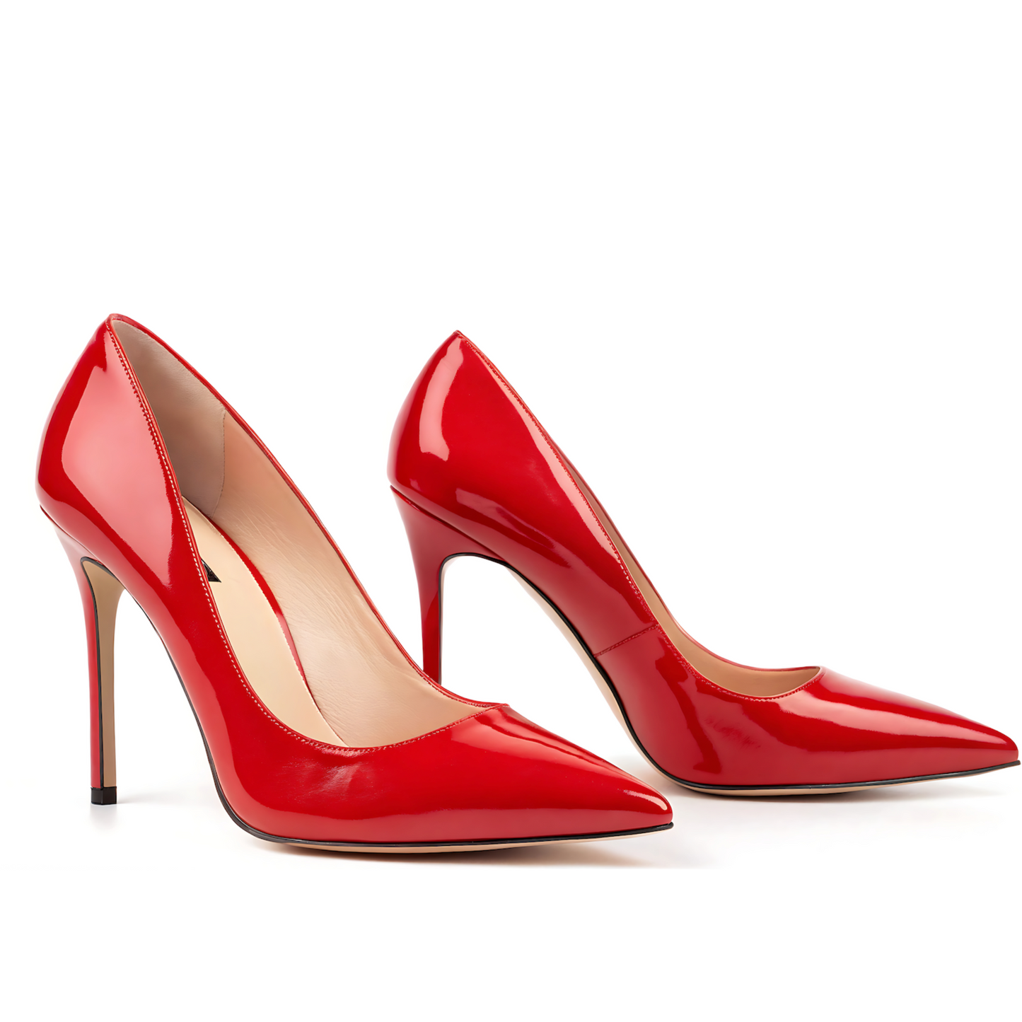 Velluna Red Stiletto Pumps – Timeless Elegance