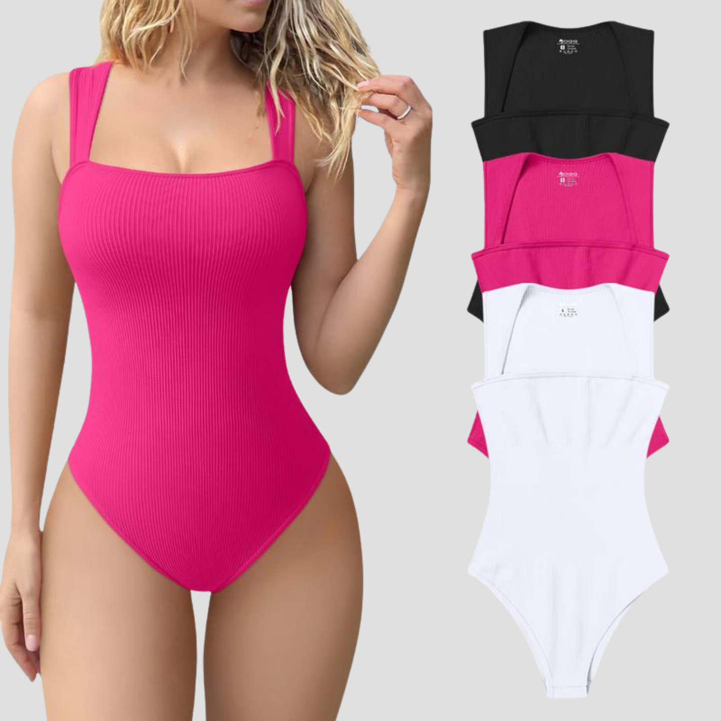 Velluna Square Rib Bodysuit