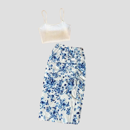 Velluna Elegant Skirt Set