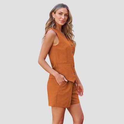 Velluna Chic V-Neck Set