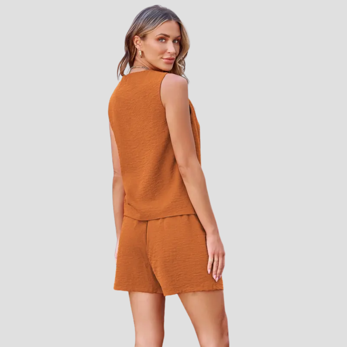 Velluna Chic V-Neck Set