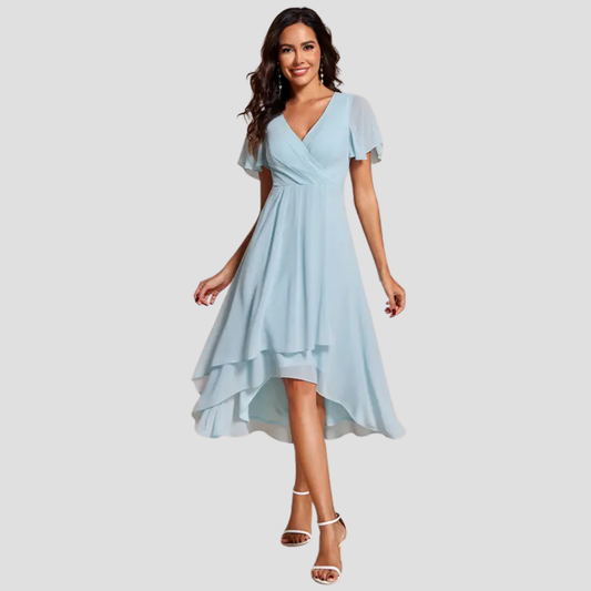 Velluna Elegant High-Low Dress