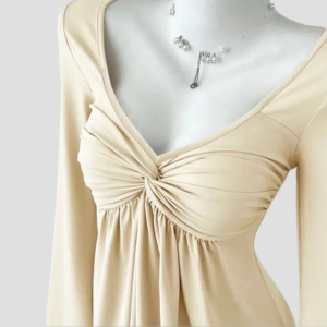 Velluna Sleek V-Neck Top