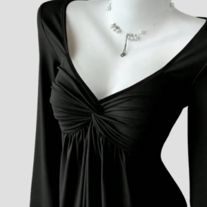 Velluna Sleek V-Neck Top