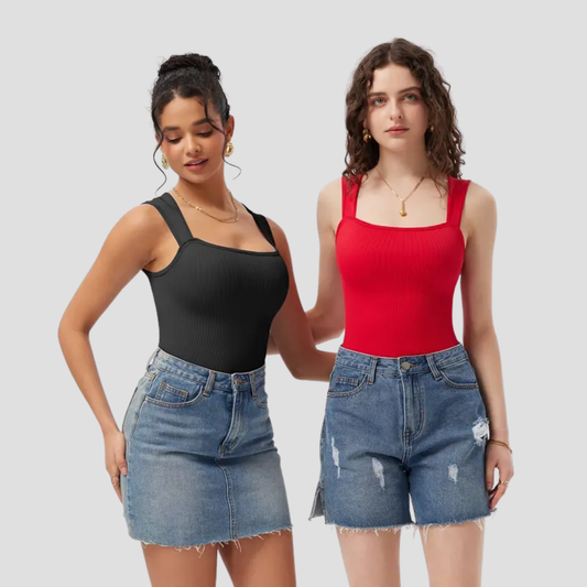 Velluna Square Rib Bodysuit