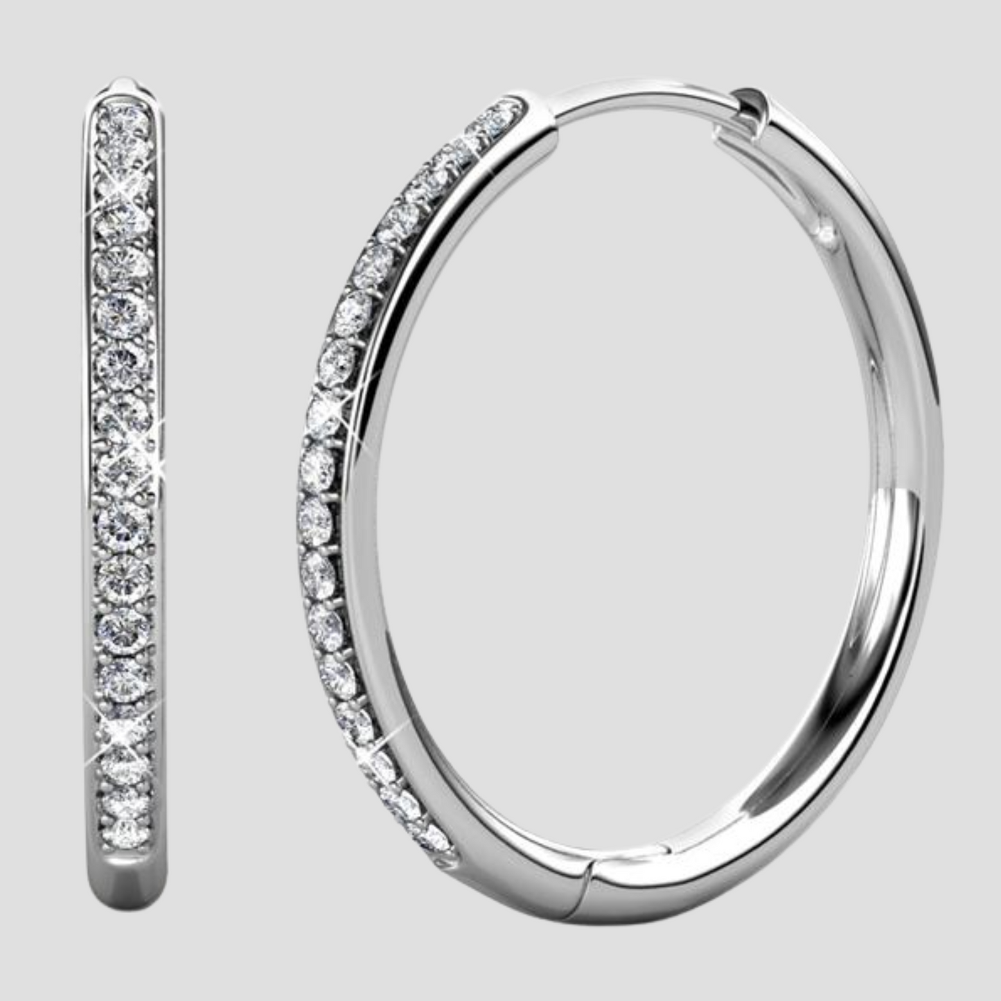 Velluna Dainty Crystal Hoops