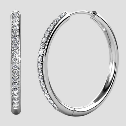 Velluna Dainty Crystal Hoops