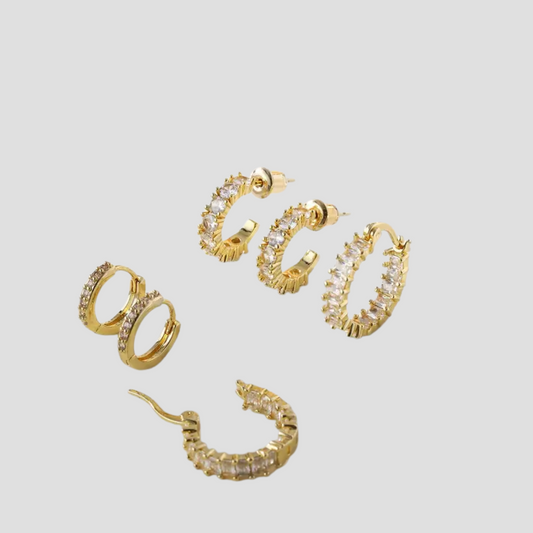 Velluna Elegant CZ Hoops